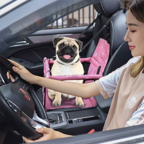 Myuilor Pet Dog Car Booster Seat Carrier,Portable Foldable Carrier with Seat Belt for Dog Cat up to 30lbs … in Kuwait