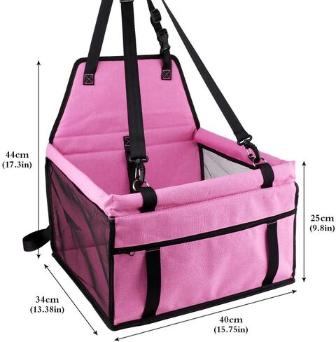 Myuilor Pet Dog Car Booster Seat Carrier,Portable Foldable Carrier with Seat Belt for Dog Cat up to 30lbs … in Kuwait