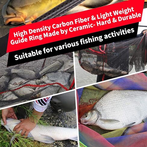 CLORIS Fishing Rod and Reel Combo Saltwater Freshwater-12 FT Carbon Fiber Telescopic Fishing Pole and Reel Combo with Line Lures Tackle Hooks Carrier Bag for Adults Young Kids MenTravel (3.6m / 12ft) in Kuwait