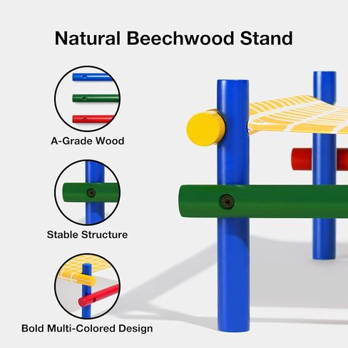 سرير للكلاب من VETRESKA مرتفع ومبرد للتبريد - سرير أرجوحة للحيوانات الأليفة محمول للاستخدام الداخلي والخارجي مع أقدام مقاومة للانزلاق، سرير أريكة متين وقابل للتنفس مع إطار من خشب الزان متعدد الألوان، أحمر in Kuwait