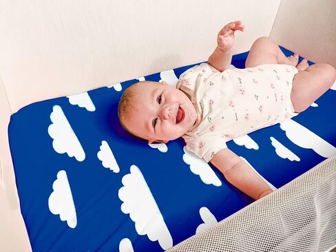 Bassinet Bed Sheets – Premium Bassinet Fitted Sheet for Halo, Mika Micky, Maxi COSI & Others - 4 Pack 100% Jersey Knit - Bassinet Bedding for Standard Size Oval or Halo Bassinet Pads for Boys & Girls in Saudi Arabia