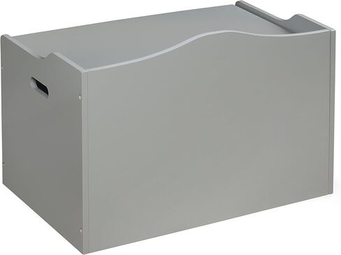 Badger Basket Kid's Wooden Toy Box and Storage Bench Seat with Safety Hinge - Gray in Saudi Arabia