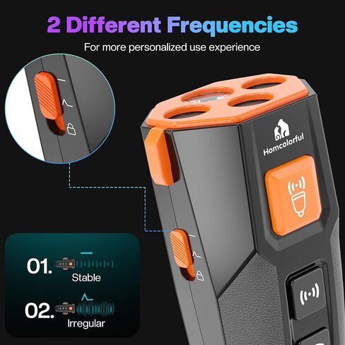 Homcolorful Dog Bark Deterrent Devices,3X Sonic Emitters,Dog Barking Silencer,2 Ultrasonic Frequencies,Dog Training Device & Behavior Aids,Barks No More,Anti Bark Device for Dogs in Kuwait