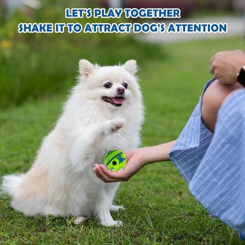 xfrjk 2 حزمة تمايل الضحك الكرة للكلاب 2.75in التفاعلية لعبة الكلب الصغيرة الكرة، كرات شائكة جذب الانتباه عند هزها أو لفة، الكلب لعبة اللعب الذاتي لتدريب تنظيف الأسنان الكلب هدية in Kuwait