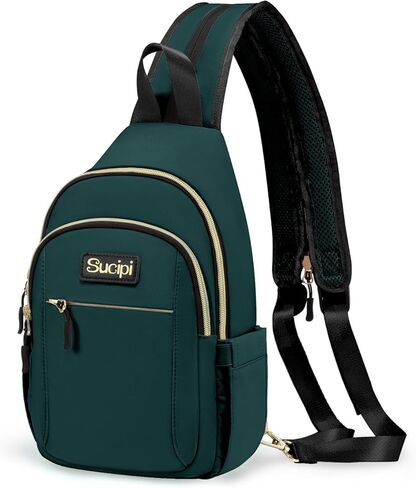 Sucipi Sling Bag Backpack for Women Men, Small Convertible Daypack Crossbody Bag, Water-resistant Chest Bag for Travel Hiking Sports, Black in Kuwait