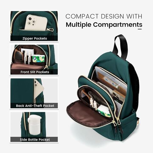 Sucipi Sling Bag Backpack for Women Men, Small Convertible Daypack Crossbody Bag, Water-resistant Chest Bag for Travel Hiking Sports, Black in Kuwait