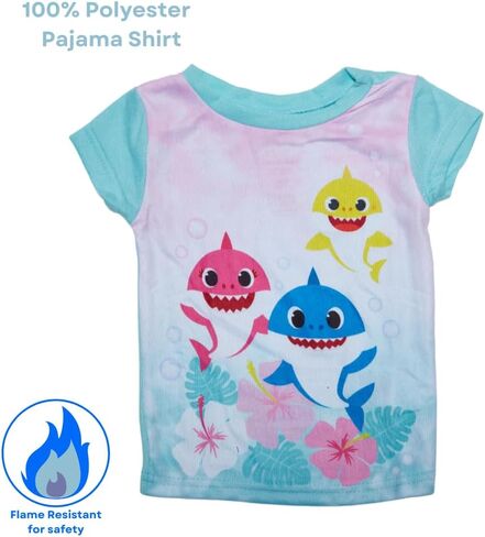 Nickelodeon Baby Shark Pajamas Set, 2 Piece Sleepwear for Toddlers and Little Kids, 2T - 4T in Saudi Arabia