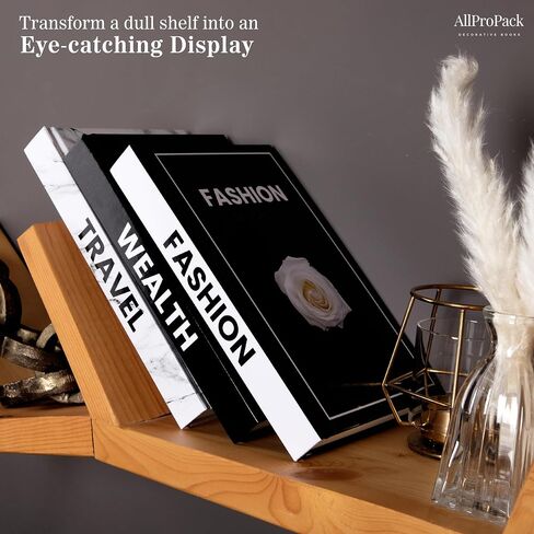 Decorative Books for Home Decor, Set of 3 Modern Fashion Decor Books for Coffee Table, Hardcover Faux Books for Decoration with Blank Pages in Saudi Arabia