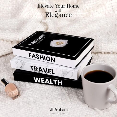 Decorative Books for Home Decor, Set of 3 Modern Fashion Decor Books for Coffee Table, Hardcover Faux Books for Decoration with Blank Pages in Saudi Arabia