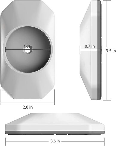 ICERO - Baby Gate Wall Protector - Protect Walls & Doorways from Pet & Dog Gates - for Child Pressure Mounted Stair Safety Gate- 4 Pack, White in Saudi Arabia