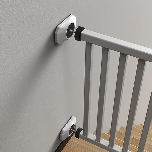 ICERO - Baby Gate Wall Protector - Protect Walls & Doorways from Pet & Dog Gates - for Child Pressure Mounted Stair Safety Gate- 4 Pack, White in Saudi Arabia