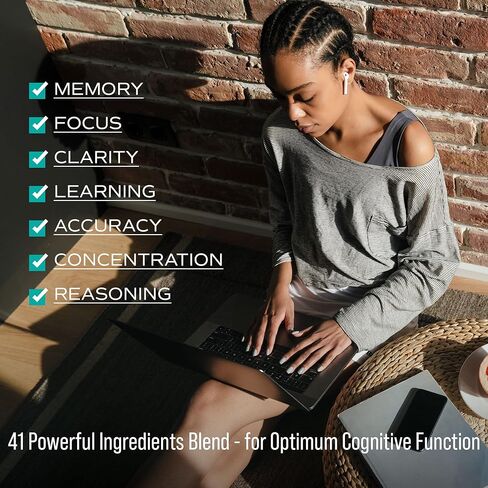 ADDOT WELLLIFE Neuro Brain - مكمل Nootropics Brain لذاكرة ألفا الدماغية ومكملات التركيز - دعم الدماغ لتحسين الذاكرة والتركيز والوضوح in Kuwait