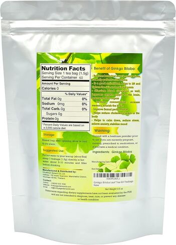 Ginkgo Biloba Leaf Tea 60-Teabags in Saudi Arabia