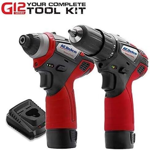 مجموعة ACDelco G12 من 3 أدوات لاسلكية كومبو 2 سرعة المثقب/السائق + مفتاح ربط، بطاريتان ARW1208-K10 in Kuwait