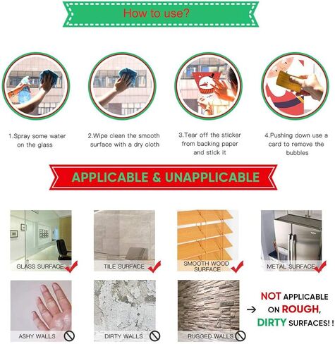 مايزن 161 قطعة من 8 ورقات ملصقات الكريسماس على شكل ندفة الثلج للزجاج، ملصقات الكريسماس لتزيين العطلات وندفة الثلج وسانتا كلوز وغزال الرنة للحفلات in Kuwait