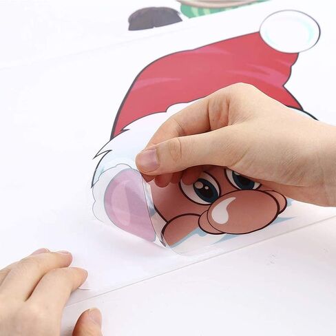 مايزن 161 قطعة من 8 ورقات ملصقات الكريسماس على شكل ندفة الثلج للزجاج، ملصقات الكريسماس لتزيين العطلات وندفة الثلج وسانتا كلوز وغزال الرنة للحفلات in Kuwait