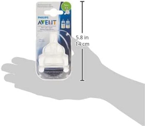 Philips AVENT Anti-Colic Nipple, Clear, 2 Slow Flow, 2 Count in Kuwait