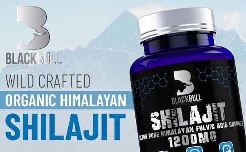 كبسولات بلاك بول شيلاجيت العضوية النقية من الهيمالايا - راتنج شيلاجيت طبيعي عضوي مع مكمل حمض الفولفيك بنسبة 20% - مضاد قوي للأكسدة، صحة الدماغ، دعم مناعة الشيخوخة - شيلاجيت نقي من الهيمالايا in Kuwait
