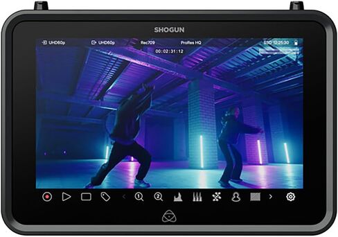 حزمة Atomos Shogun 7 بوصة HDR - مسجل 6K Raw مع Genaray 2 x NP-F770 بطاريات 4400 مللي أمبير في الساعة ومجموعة شواحن مدمجة 2 × ومناديل تنظيف الشاشة المضادة للكهرباء الساكنة in Saudi Arabia