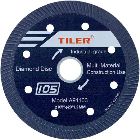 TILER 4 Inch Diamond Blade, Super Thin Diamond Blade for Angle Grinder, Tile Blade for Cutting Porcelain Tiles, Granite Marble Ceramics DE-105 in Kuwait