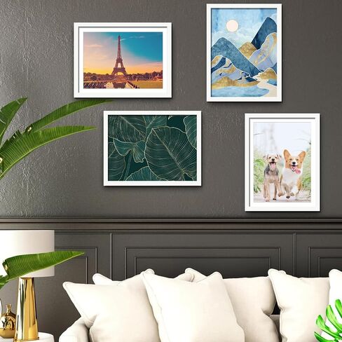 Fxojyvo 12x16 Frame Black, Display Picture 10x14 with Mat or 12 x 16 Without Mat, Wall Hanging Large Picture Frame for Diamond Art Painting 30x40cm - 1 Pack in Kuwait