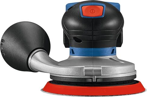 مجموعة أدوات الصنفرة المدارية العشوائية من Bosch GEX18V-5B15 18 فولت مقاس 5 بوصات مع بطارية 4.0 أمبير في الساعة ومجموعة الغبار المتنقلة بالإضافة إلى خيار مرفق خرطوم المكنسة (متجدد) in Saudi Arabia