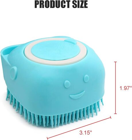 فرشاة استحمام للحيوانات الاليفة من السيليكون لتوزيع الشامبو والتدليك للكلاب والقطط ذات الشعر القصير والطويل (ازرق) in Kuwait