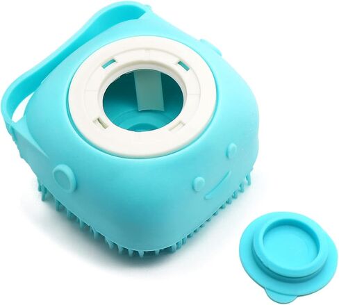 فرشاة استحمام للحيوانات الاليفة من السيليكون لتوزيع الشامبو والتدليك للكلاب والقطط ذات الشعر القصير والطويل (ازرق) in Kuwait