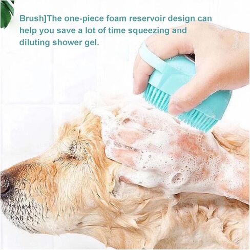 فرشاة استحمام للحيوانات الاليفة من السيليكون لتوزيع الشامبو والتدليك للكلاب والقطط ذات الشعر القصير والطويل (ازرق) in Kuwait