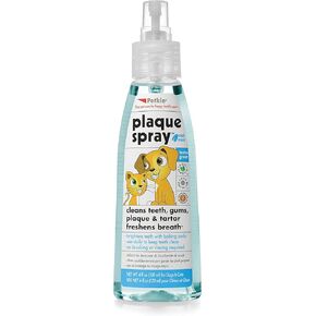 Petkin Plaque Spray, Cool Mint, 4 Fl Oz – Cleans Teeth & Gums, Removes Plaque & Tartar, Freshens Breath & Whitens Teeth with Baking Soda - Ideal Cat & Dog Dental Spray with No Brushing or Rinsing in Kuwait
