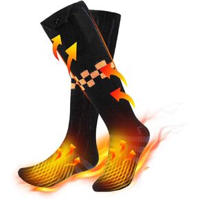 جوارب حرارية للرجال والنساء - جوارب ببطارية قابلة لاعادة الشحن بسعة كبيرة مع 3 اعدادات للتدفئة، جوارب تدفئة كهربائية للقدم للانشطة الخارجية في الشتاء in Kuwait