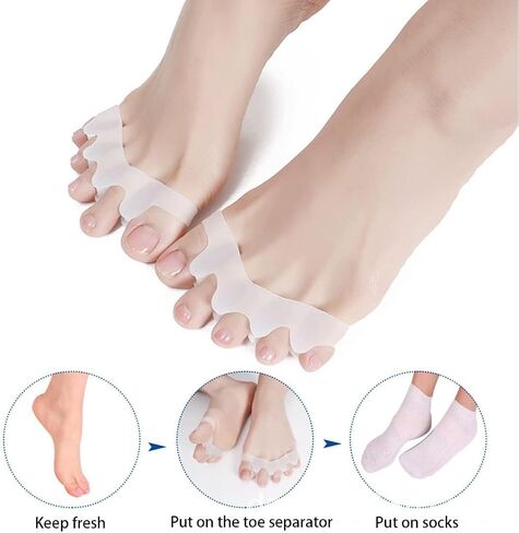 Toe Separators to Correct Bunions - Silicone Toe Spacers for Feet Men and Women, Toe Straighteners for Bunions and Hammertoe, Toe Stretchers for Yoga Practice,3 Packs in Saudi Arabia