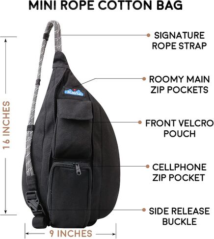 KAVU Mini Rope Bag Crossbody Shoulder Cotton Backpack in Kuwait