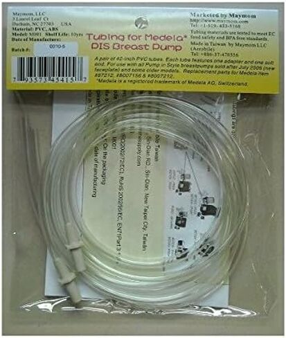 Replacement Tubing (1 Retail Pack of 2 Tubes) Compatible with Medela Pump in Style and New Pump in Style Advanced Breast Pump - 100% BPA Free (One Pack) in Saudi Arabia