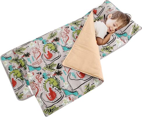 Cute Dinosaurs Toddler Nap Mat,Suits Pre Kindergarten, Kindergarten, Preschool and Daycare Boy or Girl (3-7 Years) in Saudi Arabia
