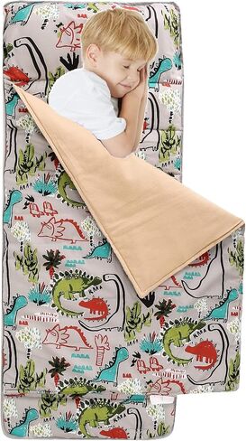 Cute Dinosaurs Toddler Nap Mat,Suits Pre Kindergarten, Kindergarten, Preschool and Daycare Boy or Girl (3-7 Years) in Saudi Arabia