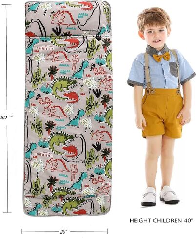 Cute Dinosaurs Toddler Nap Mat,Suits Pre Kindergarten, Kindergarten, Preschool and Daycare Boy or Girl (3-7 Years) in Saudi Arabia