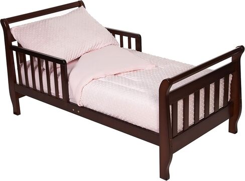 TL Care Minky Dot Chenille 4 Piece Toddler Bedding Set, Pink, for Boys and Girls in Kuwait