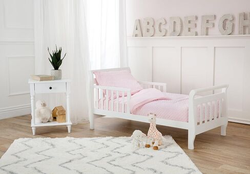 TL Care Minky Dot Chenille 4 Piece Toddler Bedding Set, Pink, for Boys and Girls in Kuwait