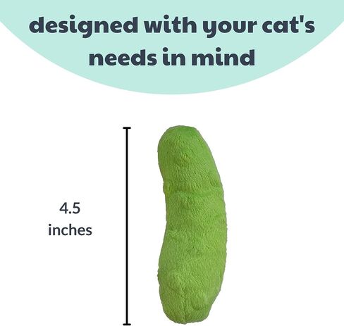Huxley & Kent Cat Toy | Pickle | Snack Attack Strong Catnip Filled Cat Toy | Soft Plush Kitty Toy with Catnip and Crinkle | Kittybelles in Saudi Arabia