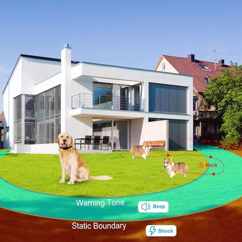 سياج كهربائي لاسلكي للكلاب من تيكهوم، نظام سياج للكلاب قابل لإعادة الشحن مع جهاز تحكم عن بعد، نطاق 131-722 قدم، نظام احتواء الكلاب المقاوم للماء IP67، طوق تدريب الكلاب غير ضار وقابل للتعديل للكلاب الصغيرة والمتوسطة والكبيرة in Kuwait