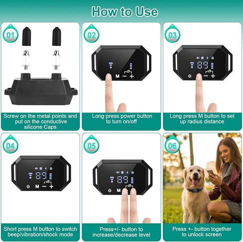 iMounTEK Wireless GPS Dog سياج قابل لإعادة الشحن مقاوم للماء طوق كلب كهربائي 98-3280FT قابل للتعديل نصف قطر نظام احتواء الحيوانات الأليفة في الهواء الطلق للكلاب المتوسطة الكبيرة in Kuwait