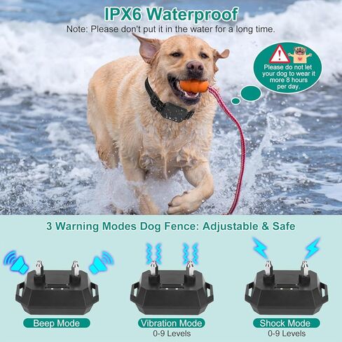iMounTEK Wireless GPS Dog سياج قابل لإعادة الشحن مقاوم للماء طوق كلب كهربائي 98-3280FT قابل للتعديل نصف قطر نظام احتواء الحيوانات الأليفة في الهواء الطلق للكلاب المتوسطة الكبيرة in Kuwait