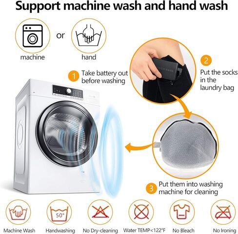 جوارب حرارية للرجال والنساء - جوارب ببطارية قابلة لاعادة الشحن بسعة كبيرة مع 3 اعدادات للتدفئة، جوارب تدفئة كهربائية للقدم للانشطة الخارجية في الشتاء in Kuwait