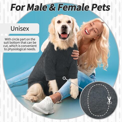 kuoser الكلب الانتعاش دعوى طويلة الأكمام الكلب ذرف ارتداءها، ذكر أنثى الكلب نيسيي لمرحلة ما بعد الجراحة، لينة الكلب التعقيم دعوى محايد مكافحة لعق الكلب pjs، حماية الحساسية بقعة ساخنة، رمادي s in Kuwait