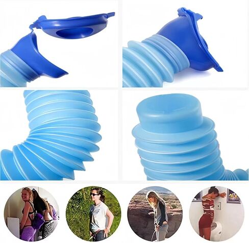 Jkzvicis 2 قطعة مبولة طوارئ محمولة، مناسبة للتخييم في الهواء الطلق، مربيات المرور، مرحاض محمول عالمي، سعة 750 مل، مبولة قابلة لإعادة الاستخدام. in Kuwait