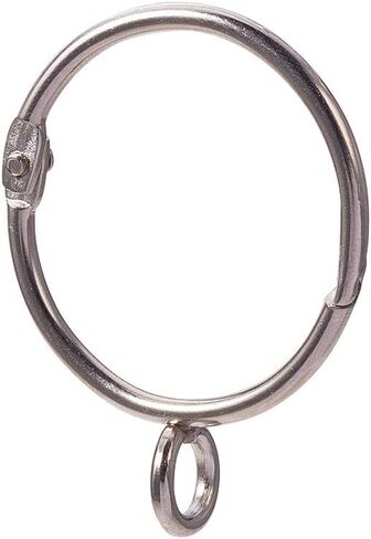 INCREWAY Curtain Rings, 16 Pcs 1.5 Inch Inner Diameter Open Metal Curtain Rings with Eyelets Decorative Drapery Window Eyelet Rings, Silver in Saudi Arabia