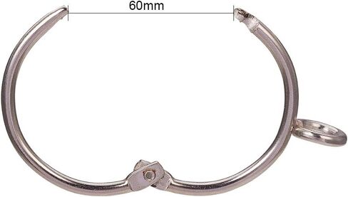 INCREWAY Curtain Rings, 16 Pcs 1.5 Inch Inner Diameter Open Metal Curtain Rings with Eyelets Decorative Drapery Window Eyelet Rings, Silver in Saudi Arabia