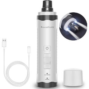 مطحنة أظافر الورود والشعر مع 2 مصباح LED و3 سرعات كهربائية قابلة للشحن لتشذيب أظافر الحيوانات الأليفة بدون ألم وتنعيم وتنعيم الكلاب والقطط الصغيرة والمتوسطة والكبيرة in Kuwait