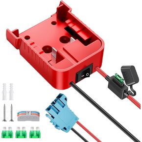 محول عجلات الطاقة KOEZEOI لمحول بطارية Milwaukee M18 18 فولت طقم محول بطارية عجلات الطاقة مع الصمامات والتبديل وموصل تسخير الأسلاك 12AWG سلك لركوب الشاحنة وألعاب Rc in Kuwait